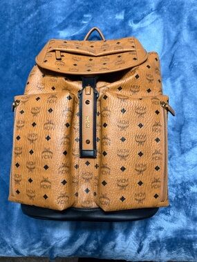 MCM Cognac Visetos Monogram Backpack Limited Edition